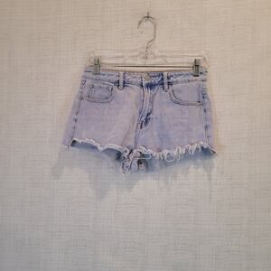 Pacsun High Rise Short Womens 26 Blue Denim Jean Festival Casual Ladies Cutoff